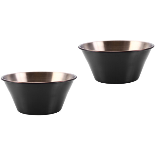 2Pièces Bols À Sauce Acier Pour Trempage Condiments