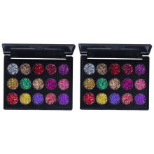 2Pièces Palette Fards À Paupières 15 Variées Femme