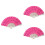 3Pièces Éventail Féminin Décoré Sequins En Plastique 5