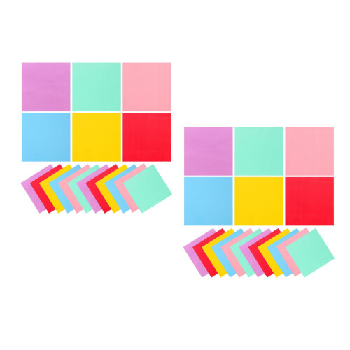 120Pièces Serviettes Jetables Colorées Pour Cocktail Banquets