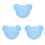 3Pièces Bols Bébé Silicone Ours Sécurisée 1
