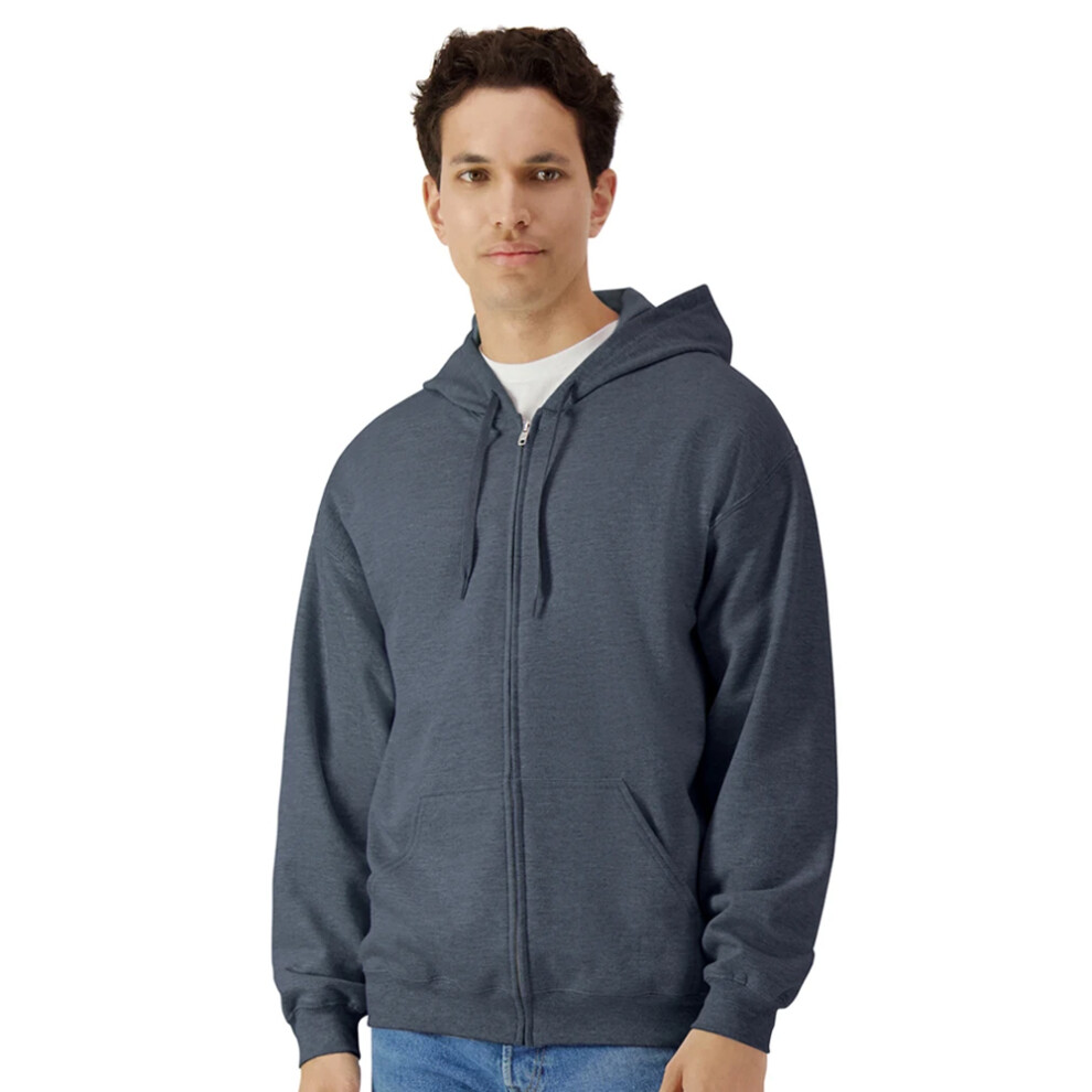 Gildan (3Xl, Dark Heather) Unisex Adult Softstyle Midweight Full Zip Hoodie