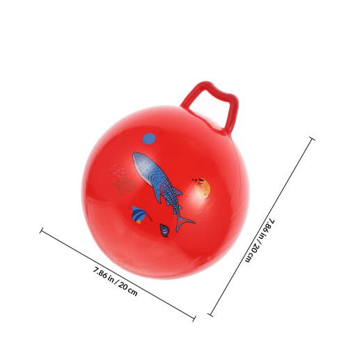 3 opblaasbare springballen met handvat, trampoline- en slaapbal 1