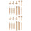2Ensembles Outils Sculptures En Bois Beige Pour Argile 5