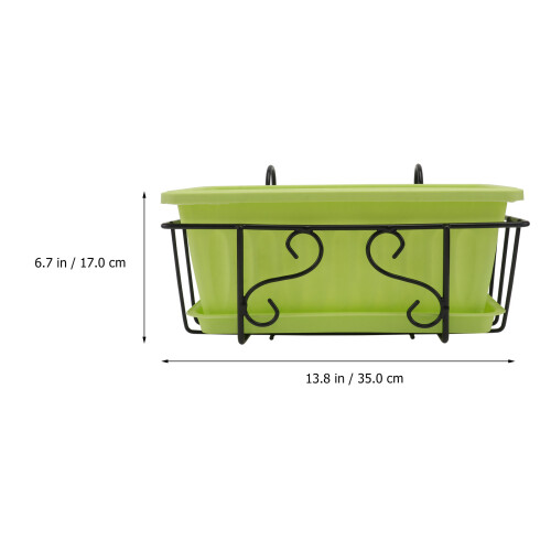 1Set Multifunctionele Flowerpot Groen Met Ijzeren Frame 1