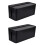 2Pièces Boîte Rangement Noir Plastique Rigide Pour Câbles Et 4