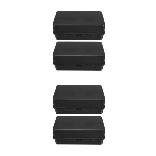 4Stk Kunststoff Steckdosen Schutzbox Schwarz Outdoor 1