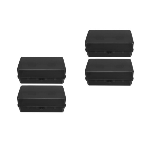 4Stk Kunststoff Steckdosen Schutzbox Schwarz Outdoor 2