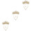 3Ensembles Parures Dorées Boucles Pendantes 4