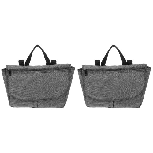 2Stk Grau Rollstuhl Seitentasche Volumen Polyester 1