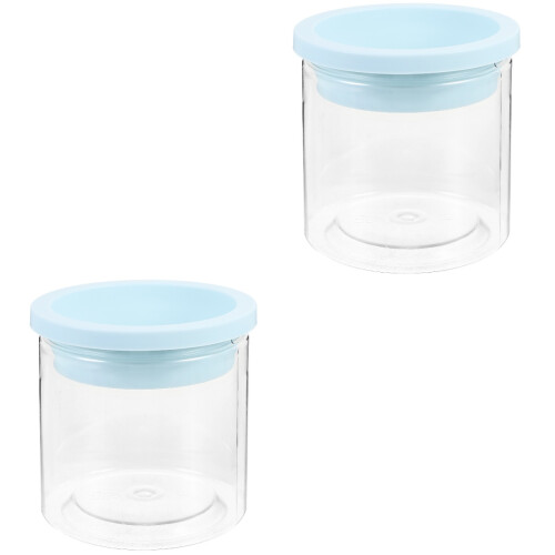 2Pièces Bac À Chats Bleu Résistant En Plastique 2