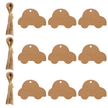 1Set Kraft Papier Hangtags Met Voor Feest En Geschenk Labels