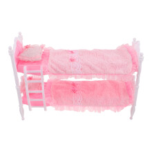 1Set Creatief Roze Stapelbed Voor Poppenhuis Speelkamer En Decoratie