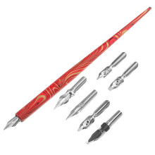 1Set Beginners Kalligrafiepen Set Hout Met Precisie Nib Voor Thuis