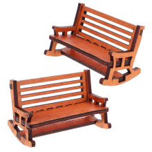 2 Stuks Miniatuur Schommelstoel Voor Poppenhuis Decoratie