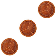 3Pièces Corbeille Tressée Multi-Compartiments Pour Fruits Snacks