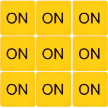 20St Gele PVC Decals On/off Label Stickers Voor Woon- En Werkruimtes