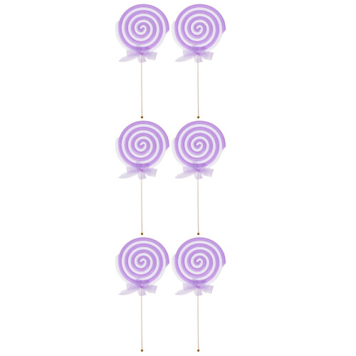 6Pièces Props Créatifs Sucettes Violet Pour Enfants Décor De 1