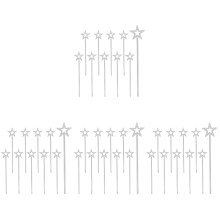 40Pièces Baguettes De Argent Étoile Enfant Accessoire Fête