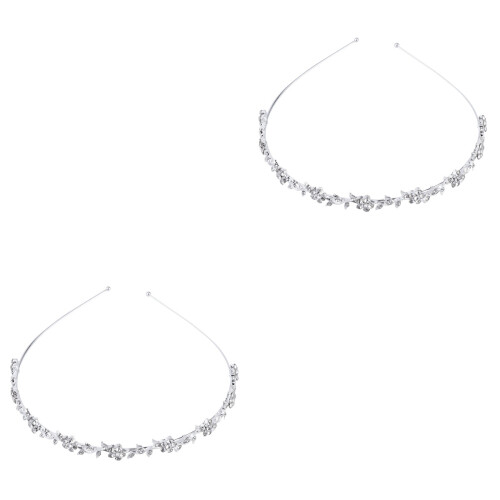 2Pièces Tiara Argentée Et Pour Mariage Féminin