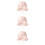 3Pièces Chapeau Été Rose Fin Pliable Respirant 8