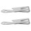 2Pièces Clips À Argent En Acier Inoxydable Argenté 1
