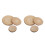 6Pièces Coasters Bois Beige Ronds Protection Table Maison Élégante 1