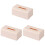 3Pièces Boîte À Mouchoirs Rose Rigide Usage 1
