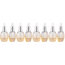 8Pièces Flacons Isolants Argentés En Verre Pipette Rechargeables