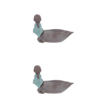 2Pièces Pot Jardin Céramique Style Zen Pour