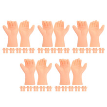 30Paires Mini Mains Plastique Beige Accessoires Réalistes Pour Poupées