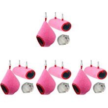 4Ensembles Tunnels Hamsters Rose Doux Coton Sécurisé
