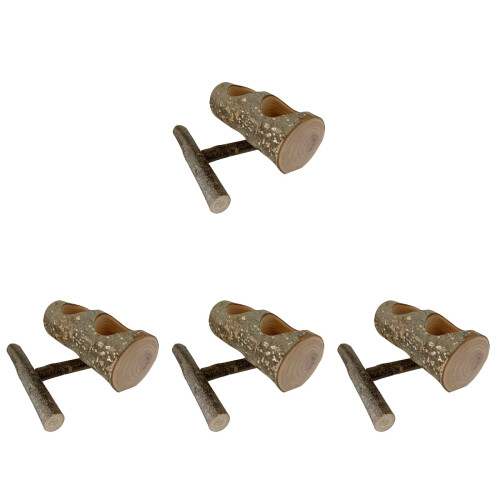 4Pièces Bois Avec Perchoir Pour Usage