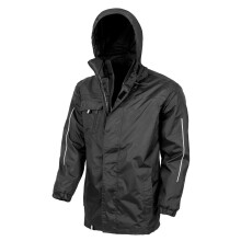 (4XL, Black) Result Core Mens Printable 3-In-1 Transit Jacket