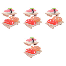 8St Mini Voedsel Model Hout Assorti Kleur Doll House Desktop Decoratie