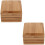 2Pièces Distributeur Bamboo Naturel, Élégant Résistant 6