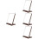 4Pièces Miroir Décoratif Bois Couleur Marron Clair Pour Coiffeuse 5