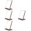 4Pièces Miroir Décoratif Bois Couleur Marron Clair Pour Coiffeuse 6