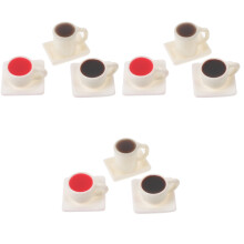 9Sets Resin Mini Koffiekopjes Set Decoratieve Poppenhuis Props