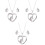 3Ensembles Ensemble Bijoux Fille Licorne Argent Décoration 2