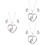 3Ensembles Ensemble Bijoux Fille Licorne Argent Décoration 5
