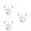3Ensembles Ensemble Bijoux Fille Licorne Argent Décoration 6