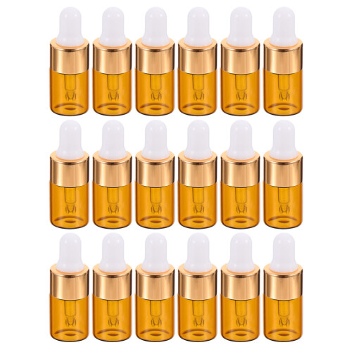 50Pièces Flacons Subpackaging Orange En Verre Compte- 1
