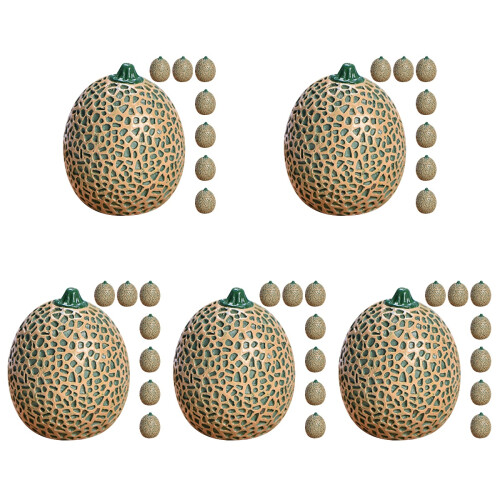 40Pièces Mini Melons Artificiels En Résine Vert Pour Décor Maison 1