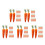 75Pièces Mini Carottes Artificielles Polyfoam Multicolores Décoration 3