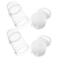 2St Plastic Automatische Vogeldrinker Wit, Multifunctioneel En Lekvrij