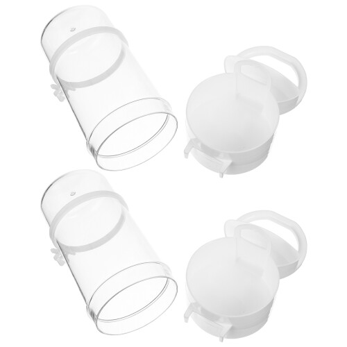 2St Plastic Automatische Vogeldrinker Wit, Multifunctioneel En Lekvrij