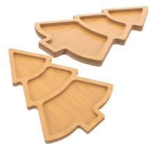 2 Stks Serveerplank Met Vakjes Voor Snacks En Desserts