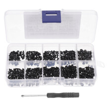 1Set Computer Schroeven Set Zwart Koolstofstaal Voor Laptop Reparatie