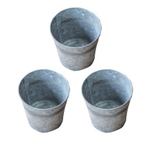 3St Vintage Ijzeren Bloempotten Voor Succulenten En